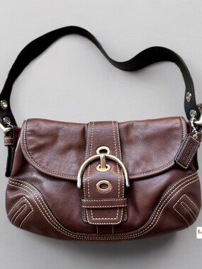 Coach Chocolate Brown Leather Mini Small Soho Shoulder Bag F10188